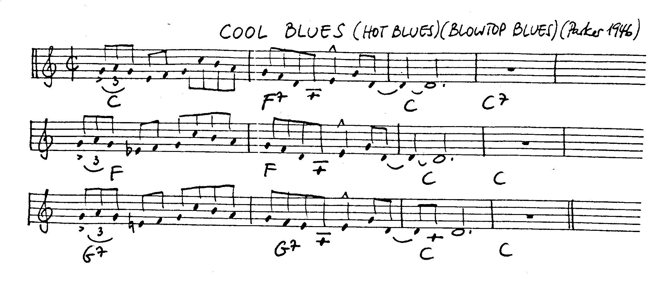 cool blues leadsheet – book us for your next 20s or gatsby event